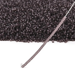 MIYUKIデリカビーズ  シリンダー  日本製シードビーズ  11/0  (db2405)matte 透明ダークスモーキーアメジスト  1.3x1.6mm  穴：0.8mm  約10000個/袋  50 G /袋&nbsp;SEED-X0054-DB2405