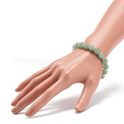 ナチュラル グリーン アベンチュリン ビーズ ストレッチ ブレスレット  女性のためのアクセサリー用原石のアクセサリー  内径：2-1/8インチ（5.5cm）  ビーズ：6~8.5mm&nbsp;BJEW-JB08483-02