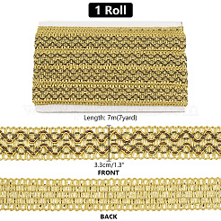 Polyester Braided Lace Ribbons&nbsp;OCOR-WH0092-17A