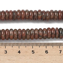 ナチュラルレッドセサミジャスパービーズ連売り  ディスク  8x3mm  穴：1.4mm  約125個/連  15.28''（38.8センチメートル）&nbsp;G-G329-A04-3x8mm