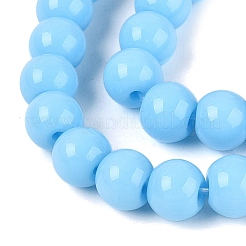 Opaque Solid Color Glass Beads Strands&nbsp;LS-GLAA-T032-P6mm-22