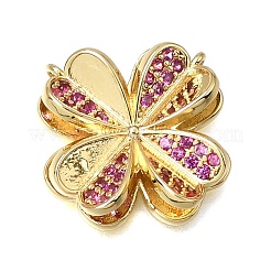 Brass Micro Pave Cubic Zirconia Pendants&nbsp;KK-K427-19G
