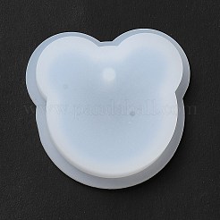 DIYペンダントシリコンモールド  樹脂型  UVレジン用  エポキシ樹脂ジュエリー作り  クマ  50x52x8.5mm  穴：4mm&nbsp;SIMO-H009-08H