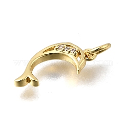 Brass Micro Pave Cubic Zirconia Pendants&nbsp;KK-U072-02A-G