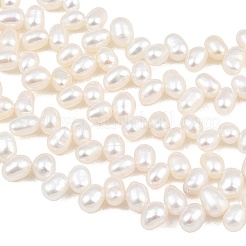 天然養殖淡水パールビーズ連売り  ライス  トップ掘削  グレード5 A  ホワイト  5~5.5mm  穴：0.3mm  約97~98個/連  14.76''（37.5センチメートル）&nbsp;PA-CBAFEE8-12