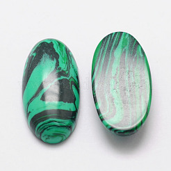 Dyed Oval Synthetic Malachite Cabochons&nbsp;G-K020-40x30mm-10