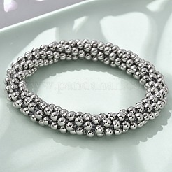 304ステンレススチールブレスレット  ラウンド  ステンレス鋼色  3/8インチ（1cm）  内径：2インチ（5cm）&nbsp;STAS-D330-01P