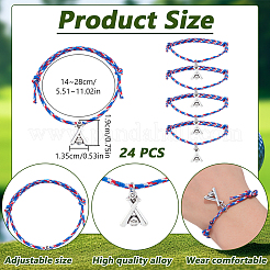 24Pcs Alloy Charm Bracelets&nbsp;BJEW-DR00015