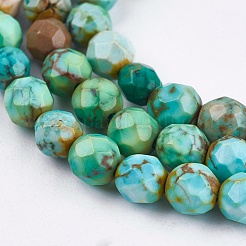 Dyed & Heated Natural Howlite Beads Strands&nbsp;X-TURQ-F010-04A-4mm