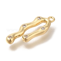 Brass Micro Pave Cubic Zirconia Pendants&nbsp;LS-KK-B122-03D-04G