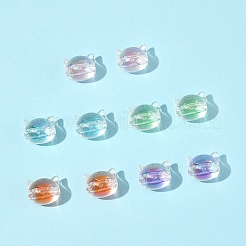 32Pcs UV Plating Rainbow Iridescent Acrylic Beads&nbsp;OACR-FS0002-16