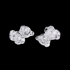 クリアクラックアクリルビーズ  クマ  透明  17.5x15x10.5mm  穴：2.5mm  約379個/500g&nbsp;OACR-G033-05D-01