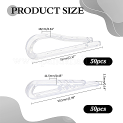 100Pcs 2 Styles Plastic Collar Tie Clips&nbsp;AJEW-ME0001-24