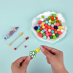 20Pcs 10 Colors Iron Bar Beadable Keychain for Jewelry Making DIY Crafts&nbsp;IFIN-SZ0001-37