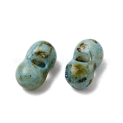 不透明なガラスビーズ  ピーナッツ  ミディアムアクアマリン  6.5x3.5x2.5~3mm  穴：1mm  約541個/袋&nbsp;GL-CBA31A4-02I
