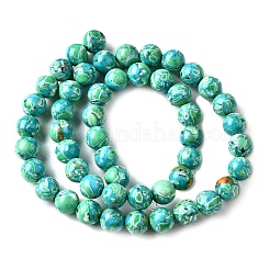 Dyed Natural Magnesite Beads Strands&nbsp;G-L617-D01-8mm-01