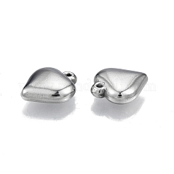 ステンレスペンダント201個  ハート  ステンレス鋼色  16x14x5mm  穴：1.2mm&nbsp;STAS-N099-04