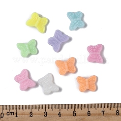 不透明なアクリルビーズ  蝶  ミックスカラー  11x14x3.5~4mm  穴：1.6mm  約180個/50g&nbsp;X-MACR-S296-93