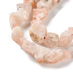 Raw Rough Synthetic Strawberry Quartz Beads Strands&nbsp;G-B065-C23