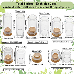 10Pcs 5 Styles Clear Glass Dome Cover&nbsp;CON-SC0001-04