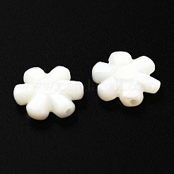 天然トロチッドシェル/トロカスシェルビーズ  花  貝殻色  10x9~10x2.5mm  穴：0.9mm&nbsp;SSHEL-R145-07