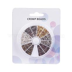 1 Box 6 Colors Brass Crimp Beads&nbsp;KK-JP0010-03A