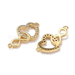Brass Micro Pave Clear Cubic Zirconia Links Connectors&nbsp;X-ZIRC-A021-72G