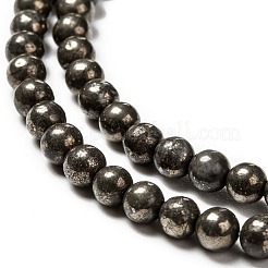 Natural Pyrite Beads Strands&nbsp;X-G-L031-4mm-01