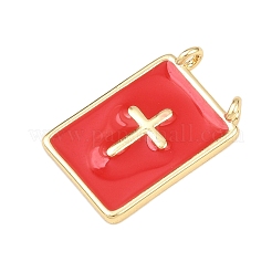 Brass Enamel Pendants&nbsp;KK-L251-01G-B01