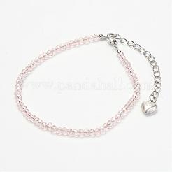 Faceted Glass Bead Anklets&nbsp;AJEW-AN00196