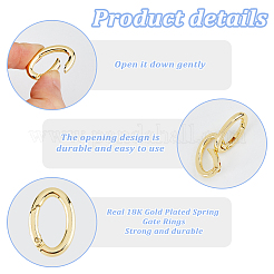 8Pcs Rack Plating Brass Springs Gate Rings&nbsp;KK-DC0004-77