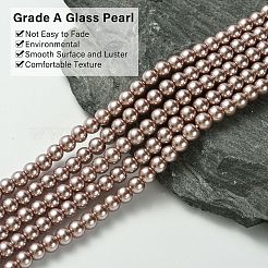 Eco-Friendly Dyed Glass Pearl Round Beads Strands&nbsp;HY-A008-6mm-RB046