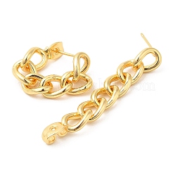 Rack Plating Brass Chain Ear Studs for Women&nbsp;EJEW-Q770-15G