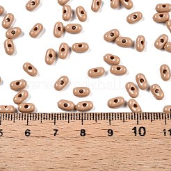 不透明なアクリルビーズ  ピーナッツ  バリーウッド  6.5x4x3mm  穴：1.5mm  約199個/10g&nbsp;X1-MACR-T048-02Z