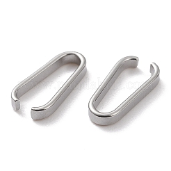 変色しない304ステンレススチール製クイックリンクコネクター  ステンレス鋼色  12x5x2mm  内径：11x4mm&nbsp;STAS-G243-05P