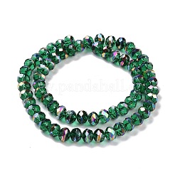 Transparent Electroplate Glass Beads Strands&nbsp;GLAA-F122-04A