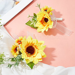 Silk Cloth Imitation Flower Wrist&nbsp;AJEW-CP0001-38