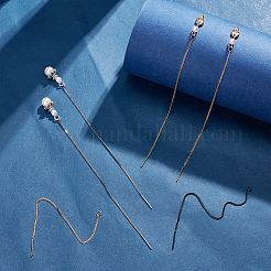 10ペア5色304ステンレススチールスタッドピアスファインディング  穴付き  アメリカンピアス  ミックスカラー  109x1x0.4mm  穴：1.7mm  ピン：0.7mm  2ペア/カラー&nbsp;FIND-DC0002-28