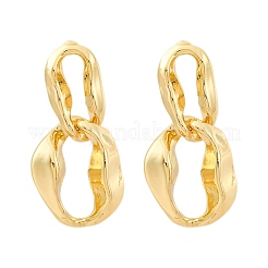 Nuggets Brass Dangle Stud Earrings&nbsp;EJEW-R025-13G
