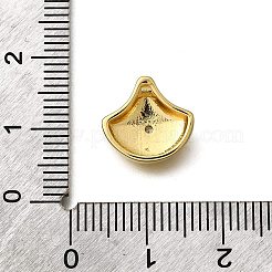 Brass Micro Pave Clear Cubic Zirconia Charms&nbsp;KK-B136-10G-03
