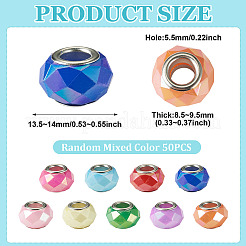 50Pcs Opaque Acrylic European Beads&nbsp;GPDL-TAD0001-01
