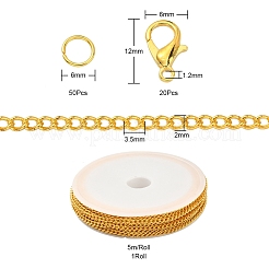 DIY Chains Bracelet Necklace Making Kit&nbsp;DIY-YW0005-82G