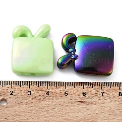 UVメッキレインボー虹色アクリルビーズ  ミックスカラー  31.5x24x8mm  穴：2.7mm&nbsp;OACR-A029-08