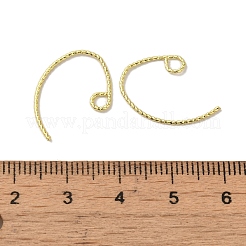 ラックメッキ真鍮フープピアスパーツ  長持ちメッキ  鉛フリー＆カドミウムフリー  18KGP本金メッキ  14mm  穴：2.5mm  ピン：0.7mm&nbsp;EJEW-R162-52G