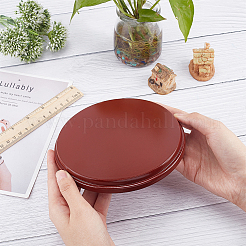 木製ディスプレイ地下室  宝石用  ミニ花瓶ディスプレイ  ラウンド  サドルブラウン  15.24x1.6cm&nbsp;ODIS-WH0027-042