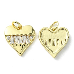 Rack Plating Brass Micro Pave Cubic Zirconia Pendants&nbsp;KK-K332-02G