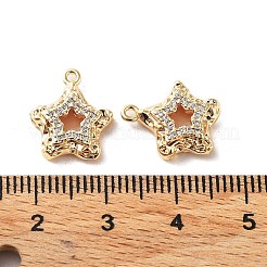Rack Plating Brass Micro Pave Cubic Zirconia Pendants&nbsp;KK-K333-88G