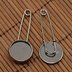 Dome Clear Glass Cover & Gunmetal Iron Brooch Setting Sets&nbsp;DIY-X0078