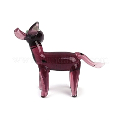 動物シリーズ 手作りランプワークミニチュア装飾品  置物 家庭用 デスクトップ ディスプレイ 装飾  ロバ  65x22x55mm&nbsp;LAMP-Q005-10B