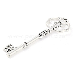 Tibetan Style Alloy Skeleton Key Big Pendants&nbsp;TIBEP-Q043-021-RS